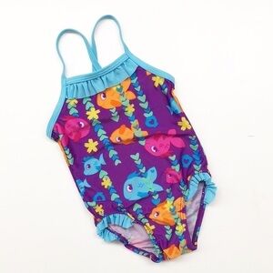 Jump 'N Splash fish print baby girls one piece swimsuit